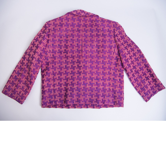 CHANEL Spr '01 Pink/Purple 3/4 Sleeve Jacket Sz40 - Picture 3 of 7